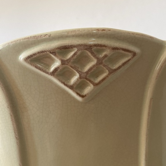 Art Nouveau vase pale sage green footed  9 inches tall  10 inches wide by - Picture 5 of 12